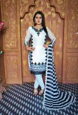 Stylebhawani Georgette Embroidered Salwar Suit Material