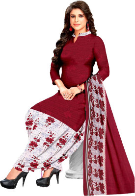 SAMYAGDARSHANA Pure Cotton Embroidered Kurta & Patiyala Material