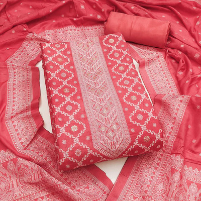 NIDHI'S FASHION Muslin Embroidered Salwar Suit Material