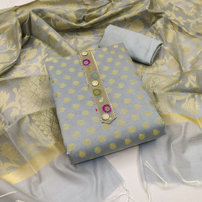 manvaa Jacquard Printed Salwar Suit Material