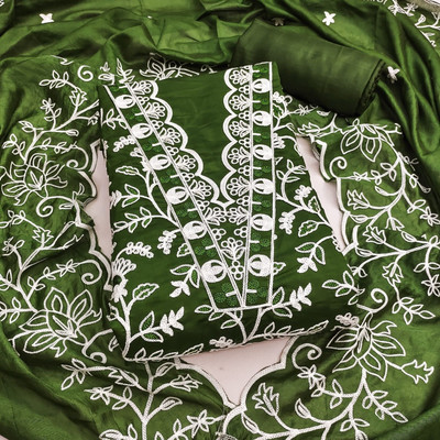 Divastri Chanderi Embroidered Salwar Suit Material