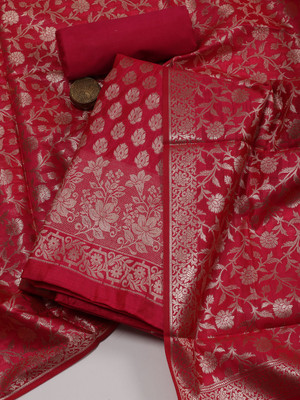 Meena Bazaar Chanderi Printed Salwar Suit Material