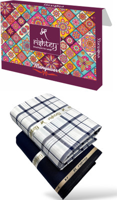 Rishtey Cotton Blend Solid, Checkered Shirt & Trouser Fabric