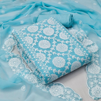 BRJ NX Georgette Embroidered Salwar Suit Material