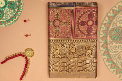 Banarasi Woven, Embroidered, Self Design Kanjivaram Pure Silk, Jacquard Saree(Multicolor)