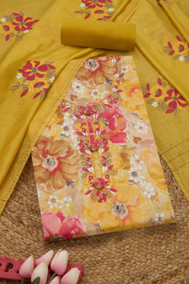 soch Cotton Blend Floral Print Salwar Suit Material