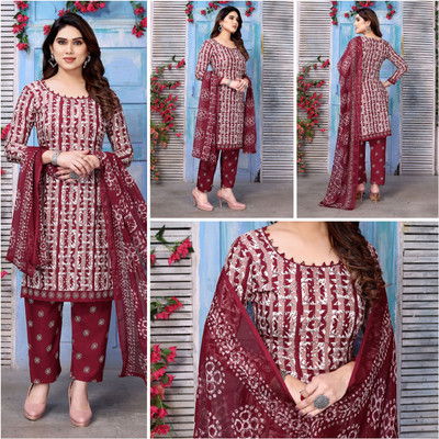ANAND Crepe Printed Salwar Suit Material