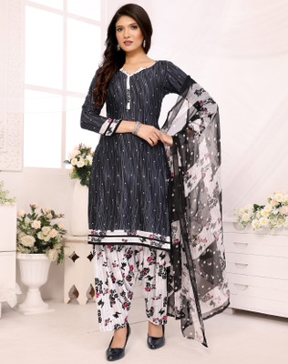 YASHIKA Crepe Floral Print Salwar Suit Material