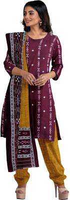 KALPRA FASHION Pure Cotton Embroidered Salwar Suit Material