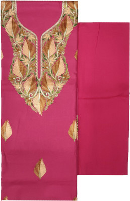 Kashmiri Cotton Blend Embroidered Salwar Suit Material