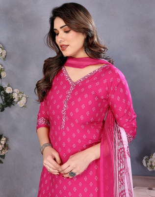 YASHIKA Crepe Printed Salwar Suit Material
