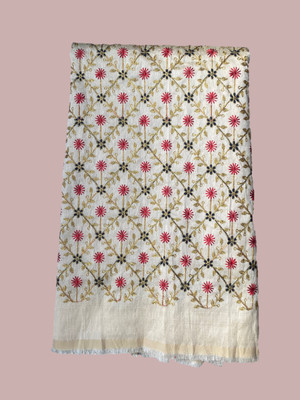 Shantuba textiles Silk Blend Embroidered Blouse Material