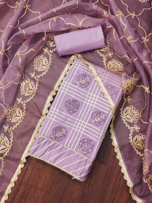 Divastri Silk Blend Embellished Salwar Suit Material
