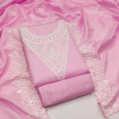 HouseOfCommon Silk Blend Embroidered Salwar Suit Material
