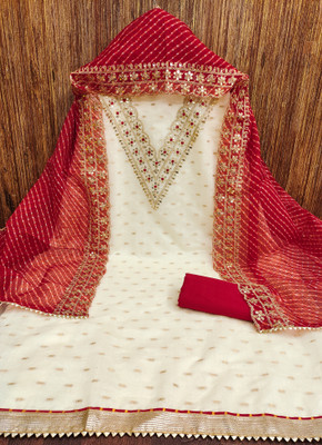 NEWHLSILKMILLS Pure Cotton Embroidered Salwar Suit Material
