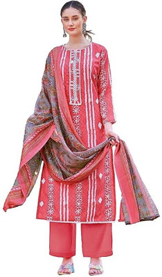DRAVINAM Trends Cotton Silk Printed Kurta & Palazzo Material