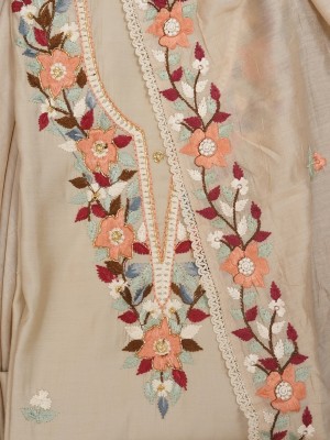 Jaipur Kurti Pure Silk Embroidered Salwar Suit Material