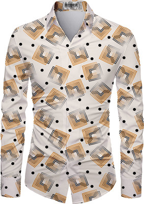 BDR ENTERPRISE Cotton Blend Printed Shirt Fabric