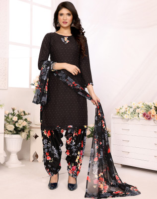 Atraasii Crepe Printed Salwar Suit Material