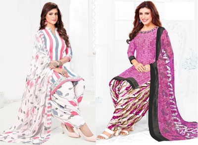 STYLEVEDA Crepe Printed Salwar Suit Material