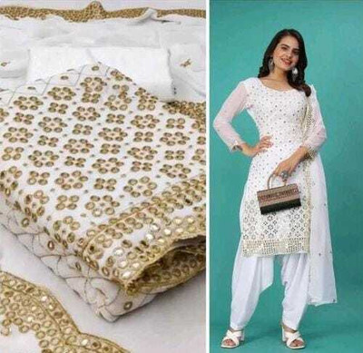 Stylebhawani Georgette Embroidered Salwar Suit Material