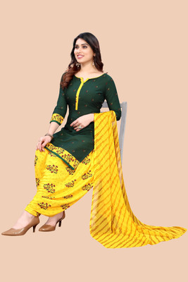 Wonaya Fab Crepe Self Design Salwar Suit Material