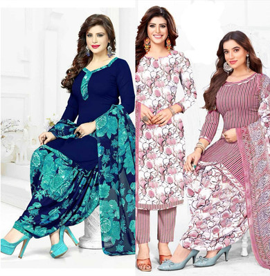 laxmi creation Crepe Printed Salwar Suit Material