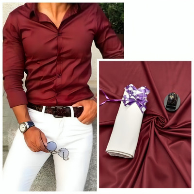 jay mataji kapad kendra Pure Cotton Solid Shirt & Trouser Fabric