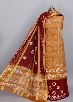 FABZOID Cotton Blend Printed Salwar Suit Material