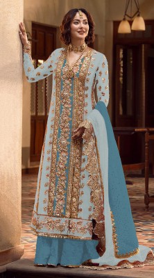 JATRIQQ Organza Embroidered Kurta & Palazzo Material