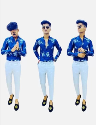 nilkanth creation Polycotton Solid, Printed Shirt & Trouser Fabric