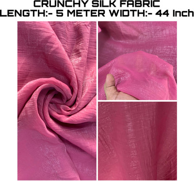 KRISHNAM TRENDS Silk Blend Self Design Multi-purpose Fabric