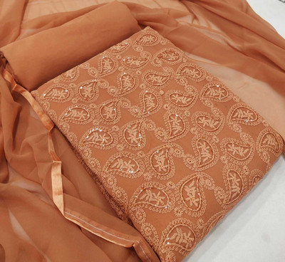 PandadiSaree Georgette Embroidered Salwar Suit Material