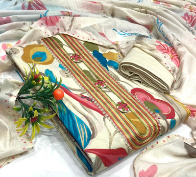 krishna boutique Pure Cotton Printed Salwar Suit Material