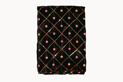 Durga Velvet Embroidered Blouse Material