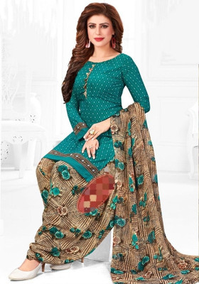 YASHIKA Crepe Printed Salwar Suit Material