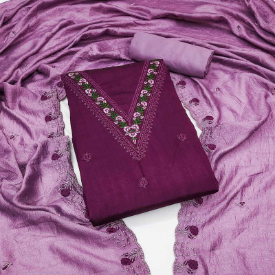 Krishani Creation Cotton Blend Self Design Kurta & Churidar Material
