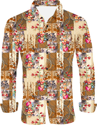 HRK CREATION Cotton Blend Printed Jacket & Shirt Fabric
