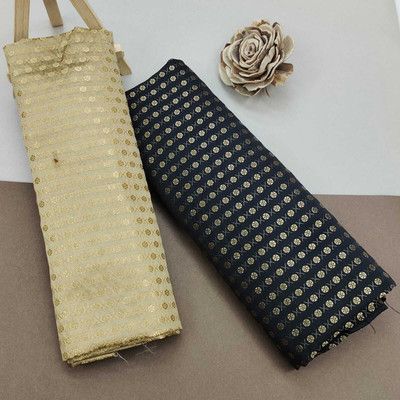 vriti fashion Jacquard Solid Blouse Material