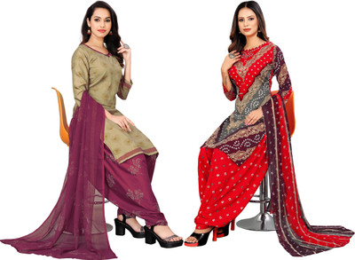 KISSAH Crepe Printed Salwar Suit Material