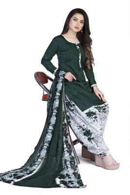 Poojagroup fashion Crepe Printed Kurta & Patiyala Material