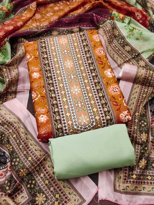 RUDRAA FAB Crepe Printed Salwar Suit Material