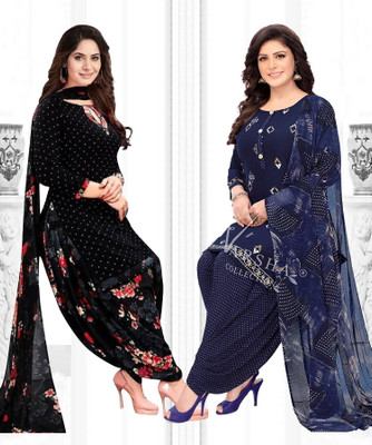 YASHIKA Crepe Printed Salwar Suit Material