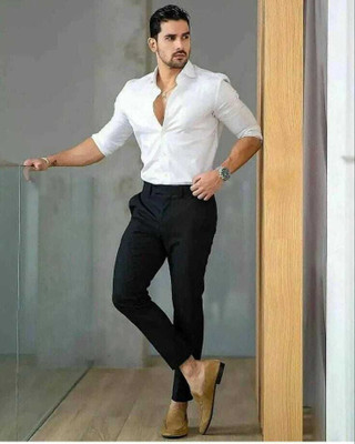 KHODIYAAR FASHION Cotton Blend Solid Shirt & Trouser Fabric