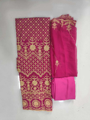 Stylebhawani Georgette Embroidered Salwar Suit Material