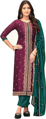 Ambarlyn Silk Blend Embellished Salwar Suit Material