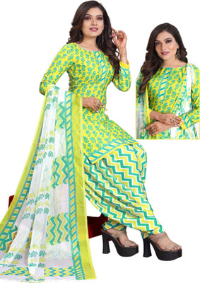 SAPTAPADI DESIGNER Crepe Printed Salwar Suit Material