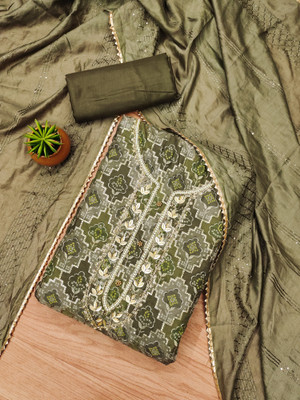 HERE&NOW Organza Embellished Salwar Suit Material