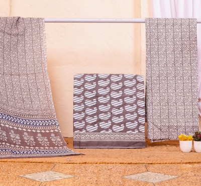 HubEthnic Pure Cotton Printed Salwar Suit Material