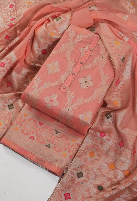 Tavas Art Silk Self Design Salwar Suit Material